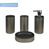 Набор в ванную настольный из нержавеющей стали, покрытие слюда, 4 предмета